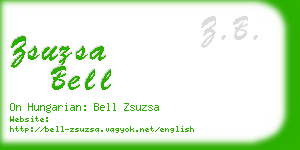 zsuzsa bell business card